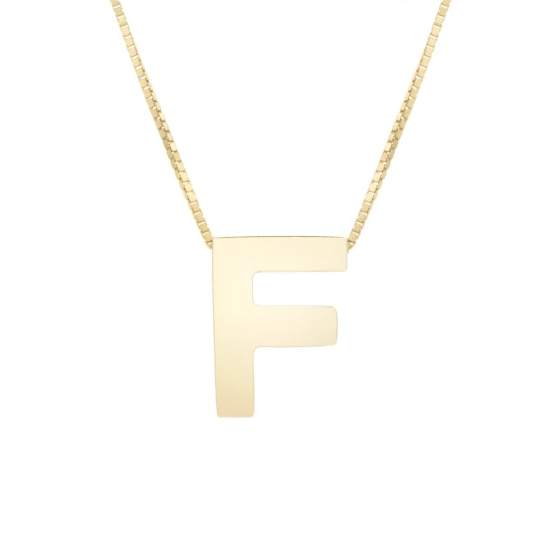 14K Gold Block Letter Initial Necklace - Personalized Monogram Pendant for Women - Perfect for Birthdays, Anniversaries & Gifts
