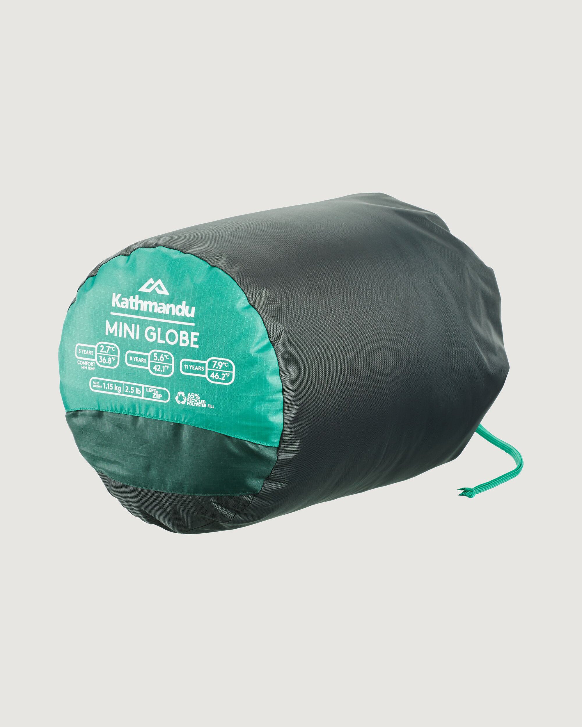 Kids' Mini Globe Sleeping Bag - Portable & Lightweight for Camping, Sleepovers, Travel - Alhambra/Dark Spruce Design - Perfect for Outdoor Adventures & Indoor Play