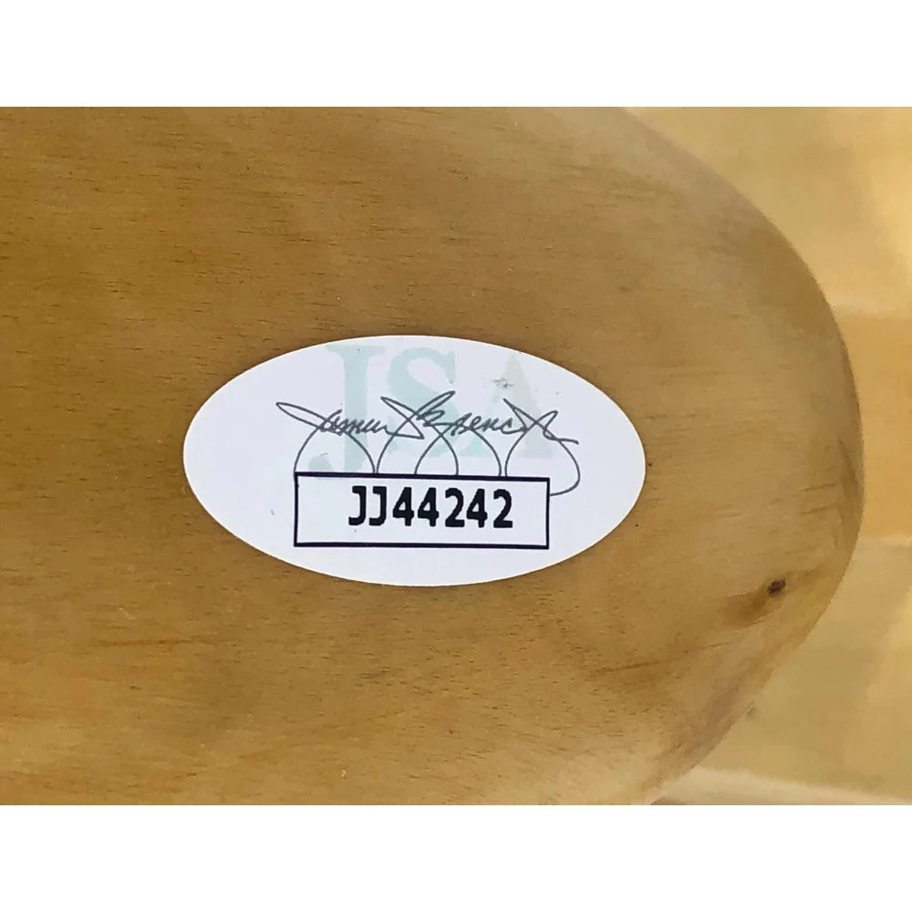 Jack Freestone Hand-Signed Wooden Mini Surfboard with Stand - JSA COA Authenticated - Perfect for Surfing Fans, Collectors, and Home Decor