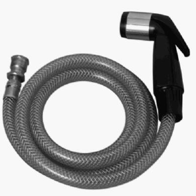 Stainless Steel Kitchen Sink Sprayer Hose - 4 Foot Black Pull Out Faucet Spray Head for Washing Dishes, Cleaning Vegetables & Filling Pots