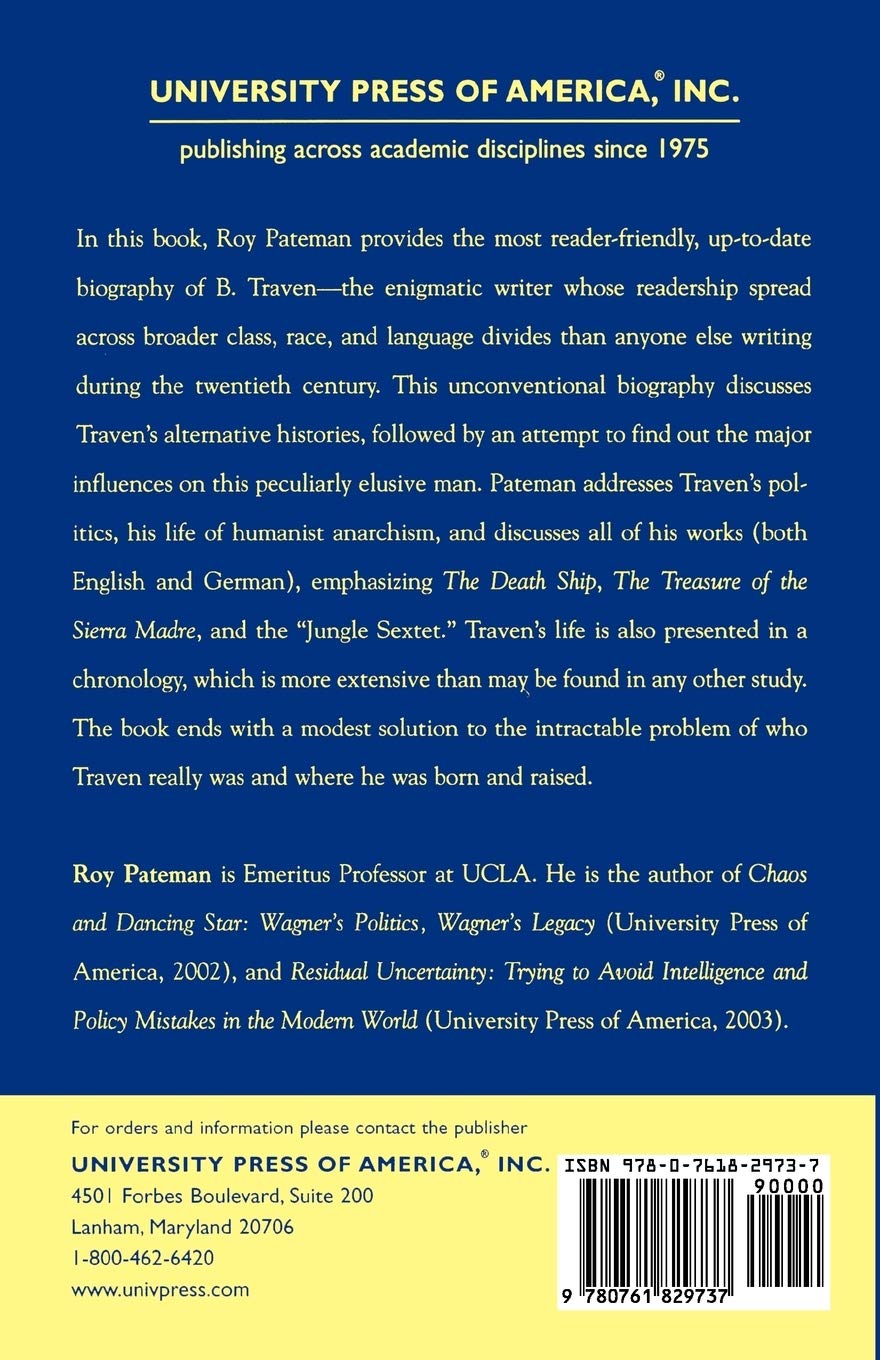 The Man Nobody Knows: The Life and Legacy of B. Traven - Biography of the Mysterious Author | Perfect for Book Clubs & Literary Enthusiasts