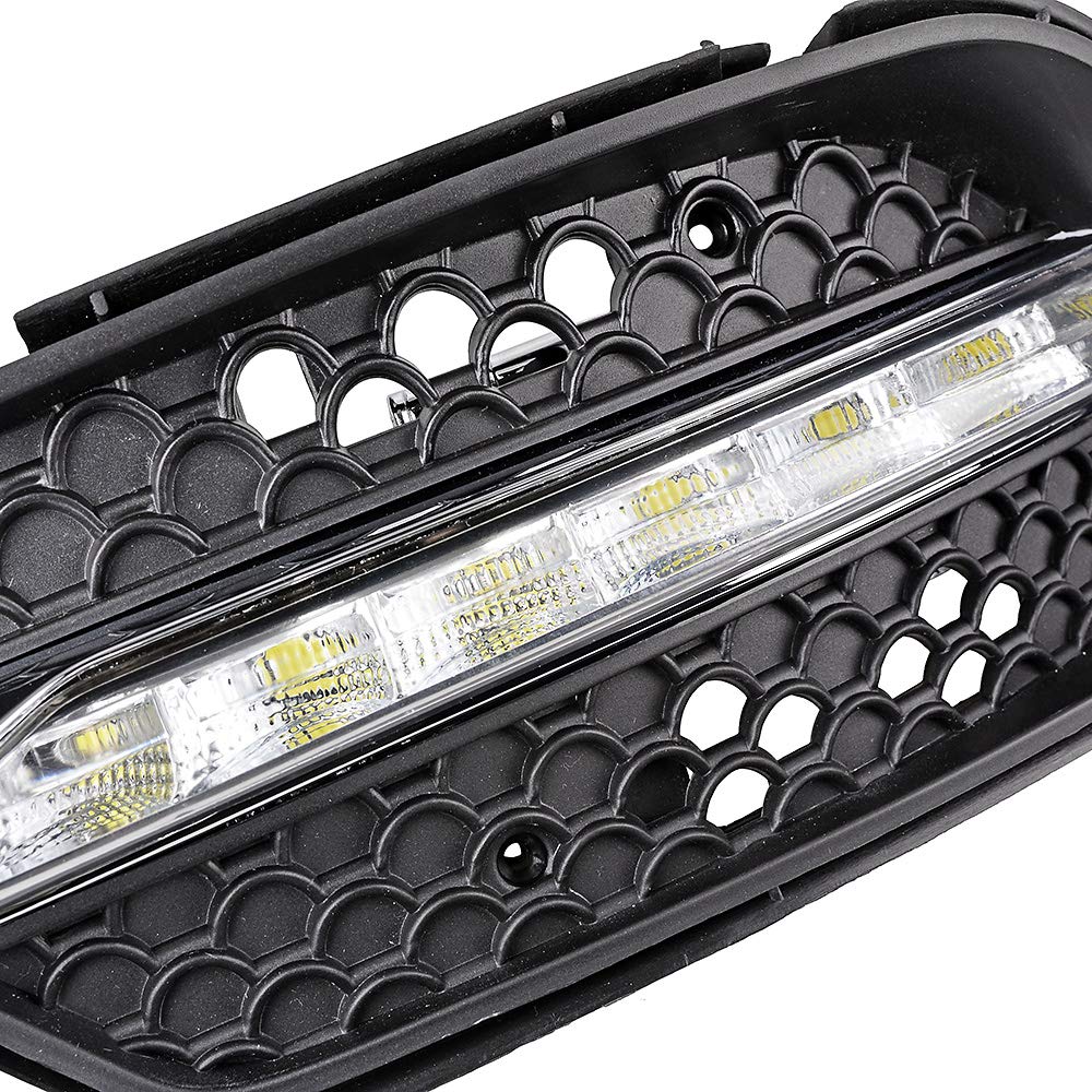 Astra Depot Left & Right LED Daytime Running Lights DRL Fog Lamp for Mercedes Benz C300 W204 AMG Sport 2008-2011 - High Visibility & Style Upgrade for Day & Night Driving
