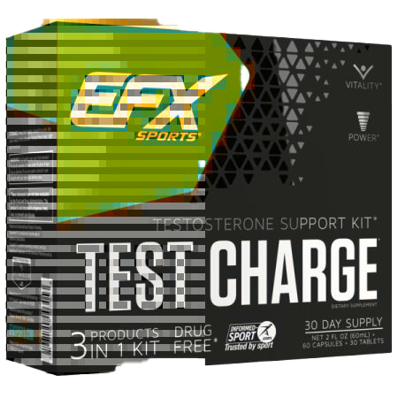 EFX Sports Test Charge Kit - 30 Day Supply for Muscle Growth & Performance Enhancement | Pre-Workout & Post-Workout Supplement for Athletes & Bodybuilders