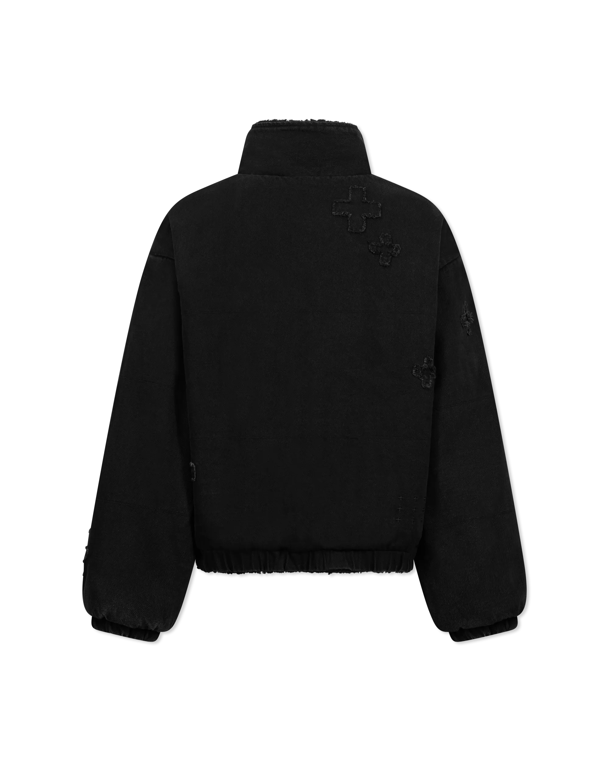 Ksubi Reversible Denim & Fleece Kraftwerk Puffer Jacket for Men & Women | Winter Warm Coat with Hood | Streetwear Fashion for Urban Outfits & Outdoor Activities