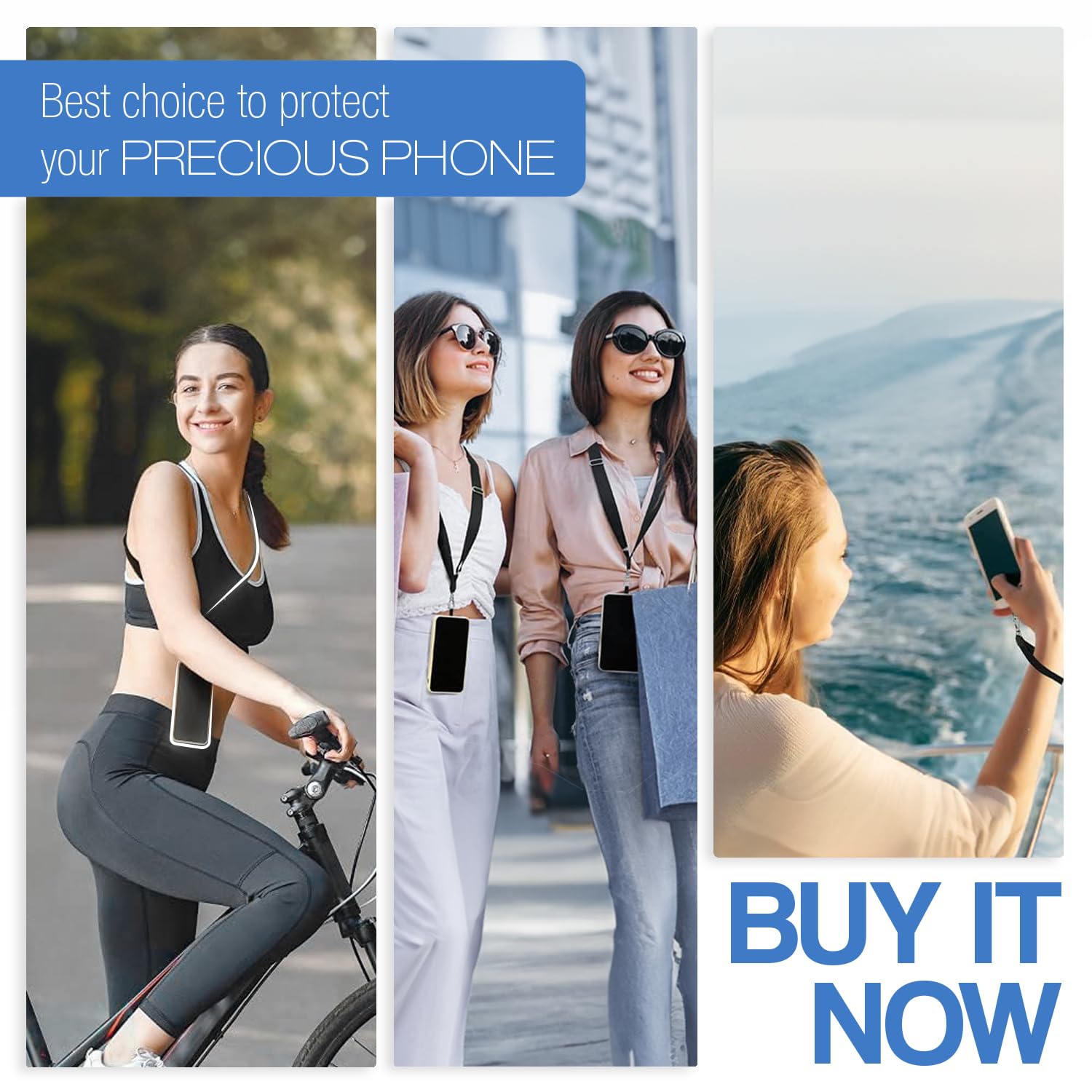 Crossbody Phone Lanyard with Neck & Wrist Straps - Travel Essentials for Women, Cruise Must Haves