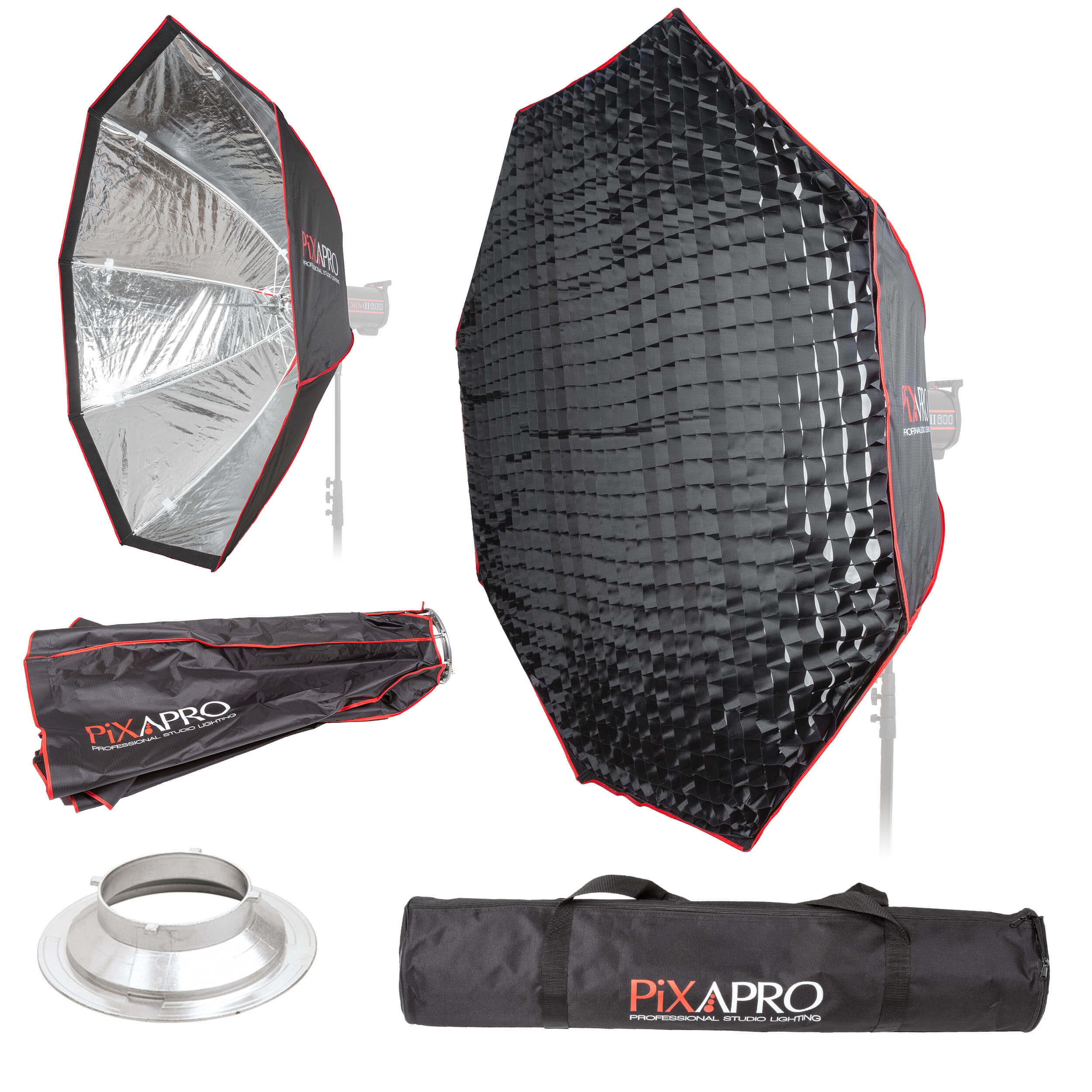 66.9 Inch Large Octagonal Softbox Umbrella with 4cm Grid - Easy Assembly Photography Lighting for Studio, Portrait & Product Shoots