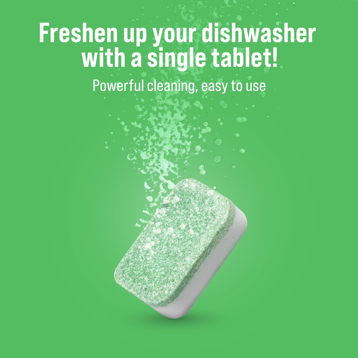 Rockin' Green Dishwasher Cleaner Tablets (8 Pack) - Septic Safe, Citric Acid Powered Dishwasher Cleaning & Deodorizing Tablets - Removes Limescale & Odor Buildup - Sweet Child O'Lime Scent - Perfect for Deep Cleaning & Maintaining Dishwashers in Homes & Restaurants