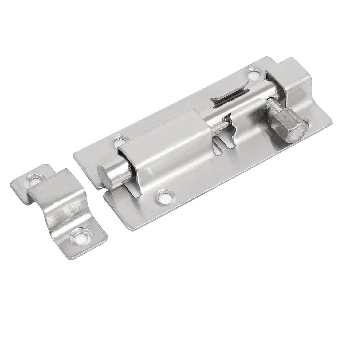 uxcell 3-inch Silver Cabinet Door Sliding Lock Barrel Bolt - Secure Bedroom Cupboard, Wardrobe & Storage Furniture