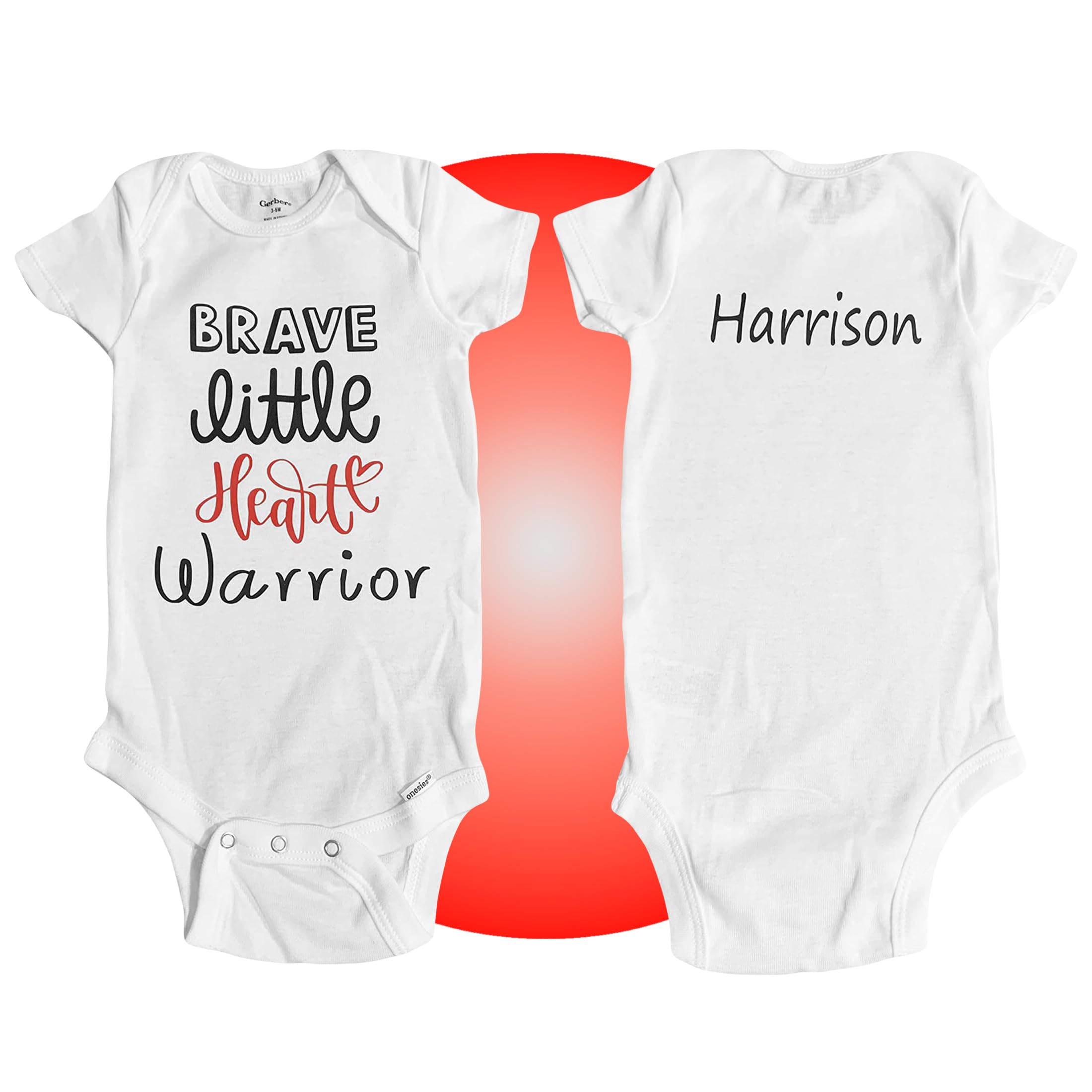Personalized Heart Warrior CHD Baby Bodysuits - CHD Awareness Infant Clothes & Heart Surgery Gifts for Moms - Get Well Soon Care Package - Heartiversary Outfit for CHD Babies - Perfect for Hospital Visits, Recovery & Special Occasions