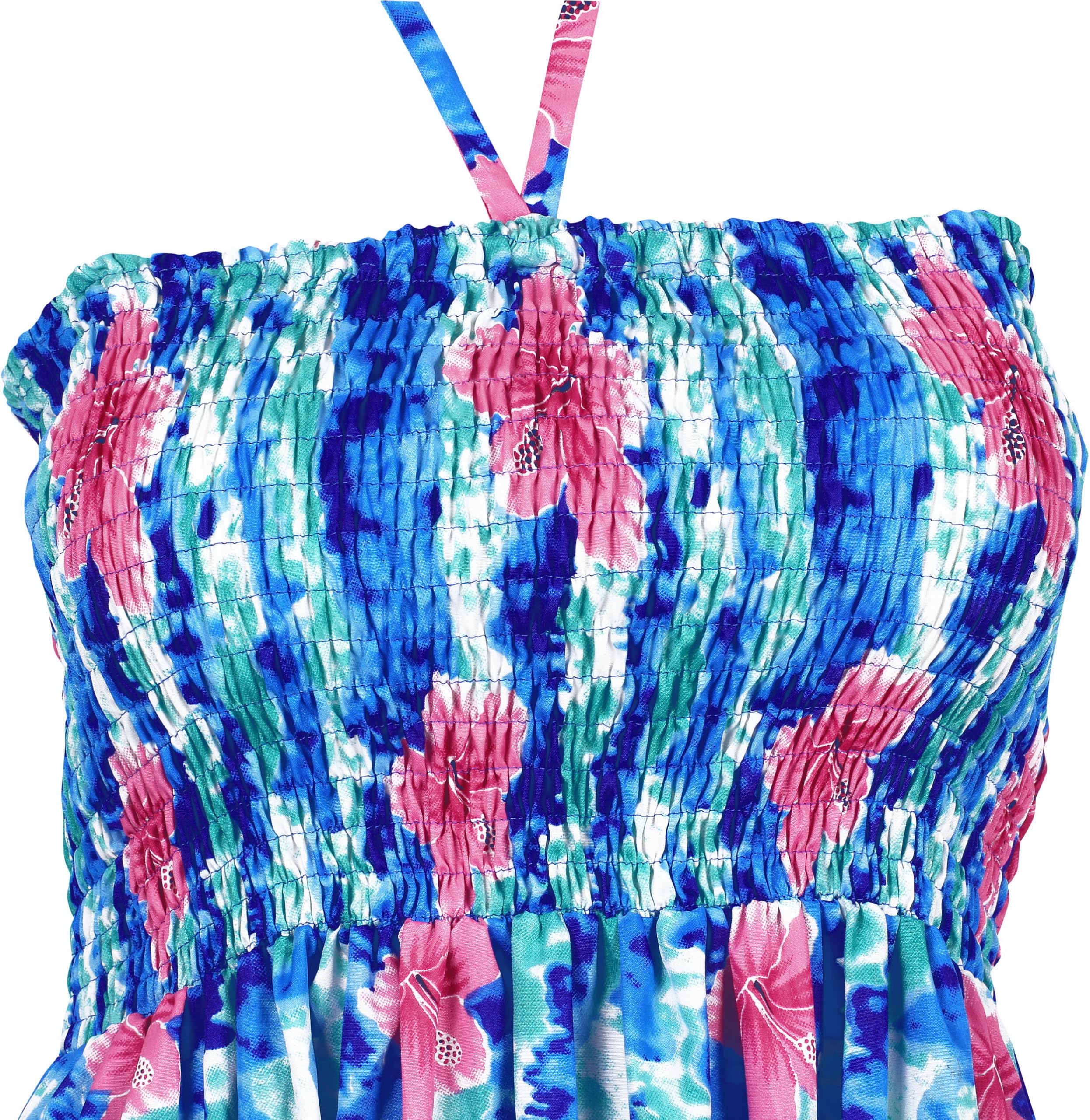 LA LEELA Women's Tube Dress Top Maxi Flowy - Sexy Sleeveless Stretchy Bodycon Dress for Summer, Beach, Party & Night Out