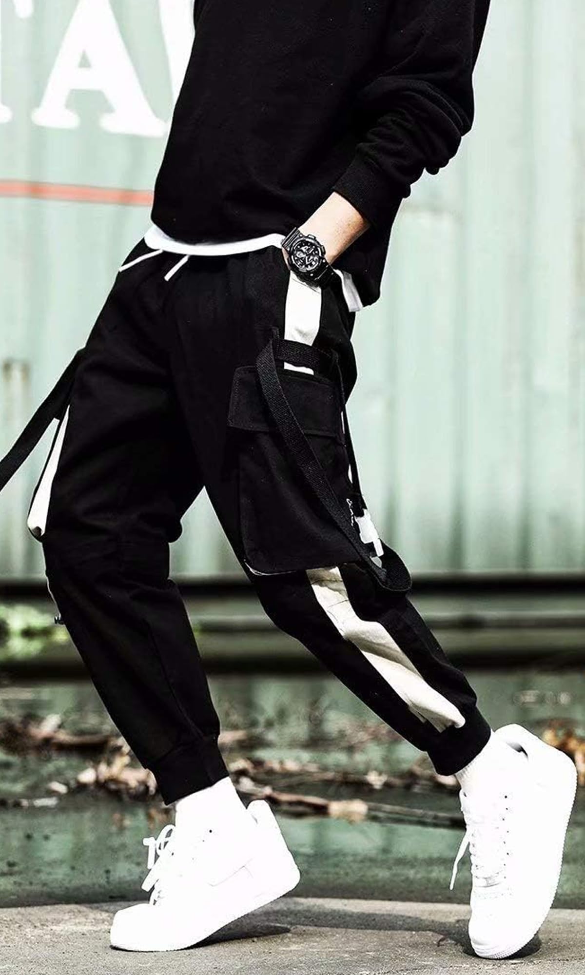 **Men's & Women's Streetwear Hip Hop Cargo Joggers - Casual Active Sweatpants for Sports, Gym & Urban Fashion | Unisex Couple Matching Outfits**