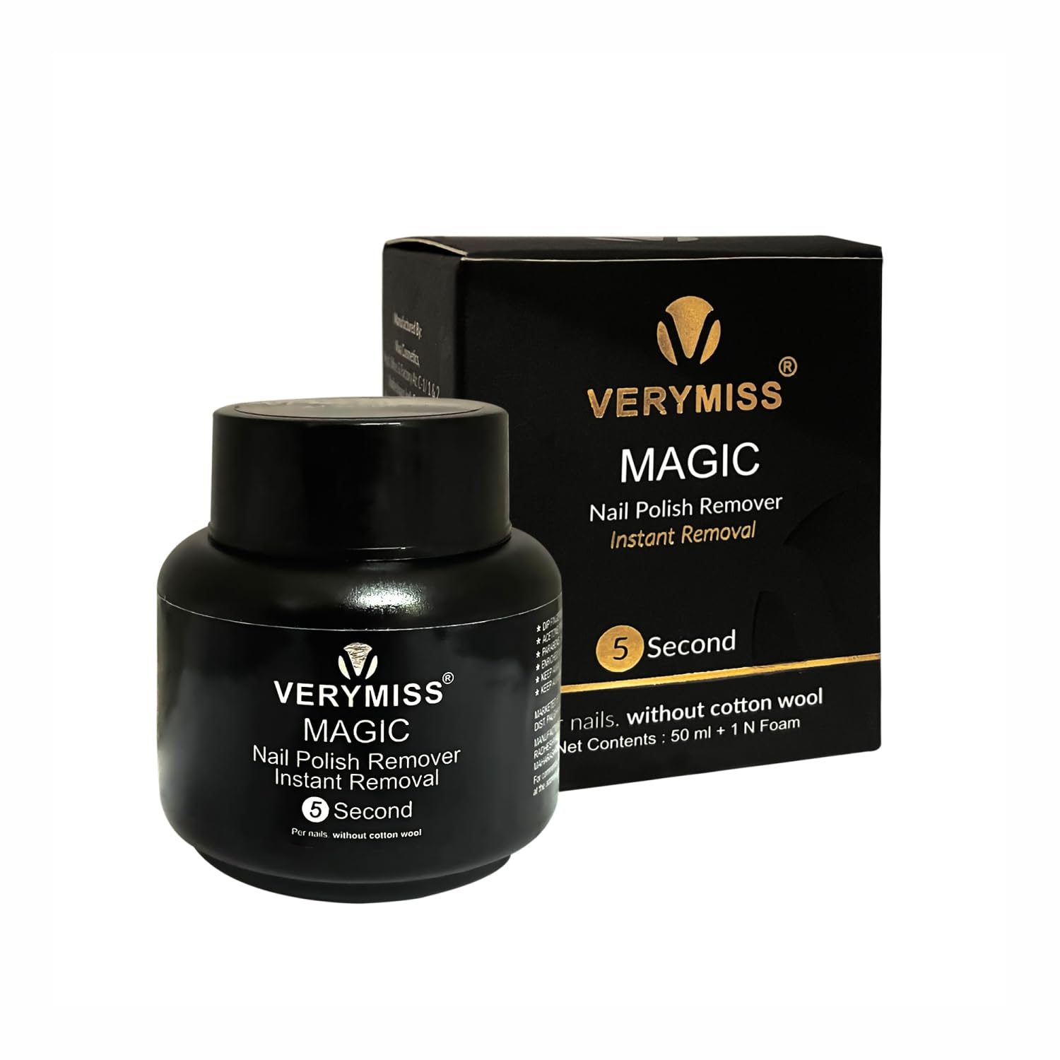 Verymiss Magic Nail Polish Remover - Quick & Easy Nail Polish Removal for Salon & Home Use | Gentle on Nails | Perfect for Manicures, Pedicures & DIY Nail Care