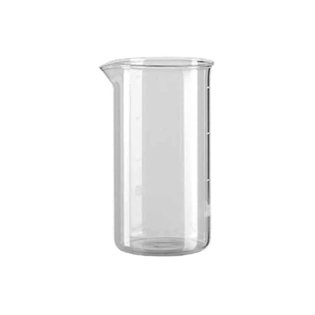Bialetti 0003360 Replacement Glass Bowl for French Press Coffee Maker - 16.7 x 16.7 x 27.3 cm - Durable Borosilicate Glass for Home & Office Coffee Brewing