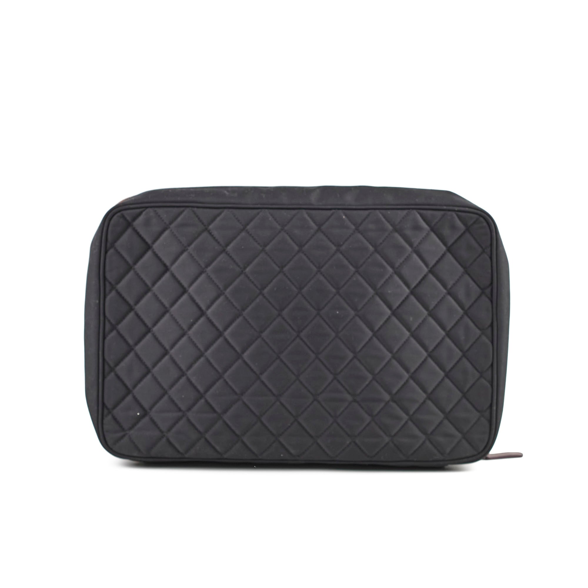 Chanel Quilted Black Laptop Sleeve with Zipper - Stylish Protective Case for MacBook, iPad, Work & Travel