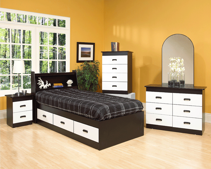 Canadian Made Storage Bedroom Set - Queen, King & Twin Sizes - Model #145 - Perfect for Small Space Organization & Guest Room Furniture