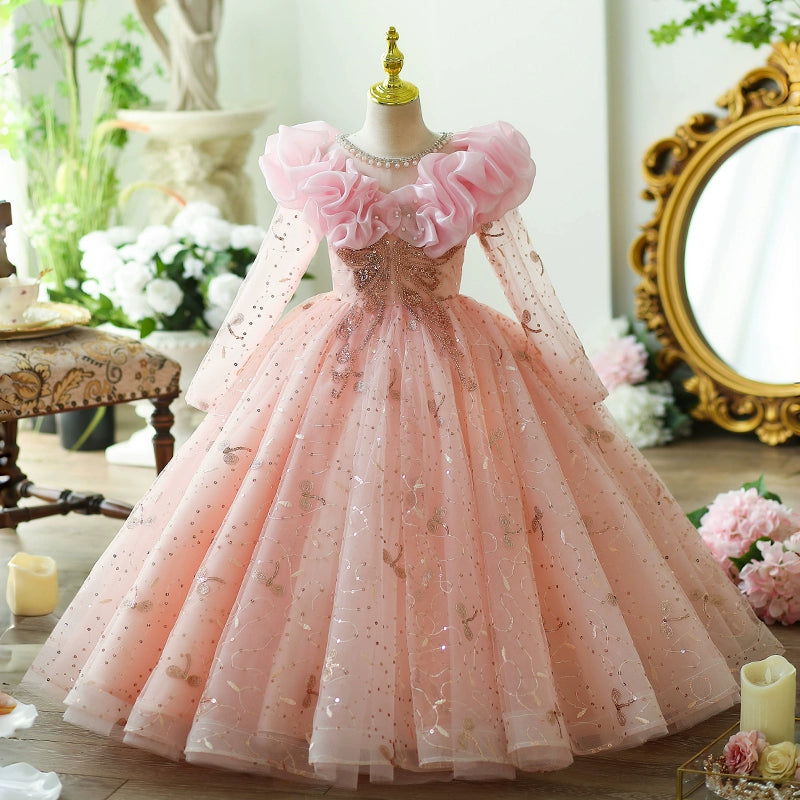 Elegant Baby Girl Princess Dress for Toddler - Puffy Sleeve Party Birthday Dress for Girls - Perfect for Birthday Parties, Pageants & Special Occasions