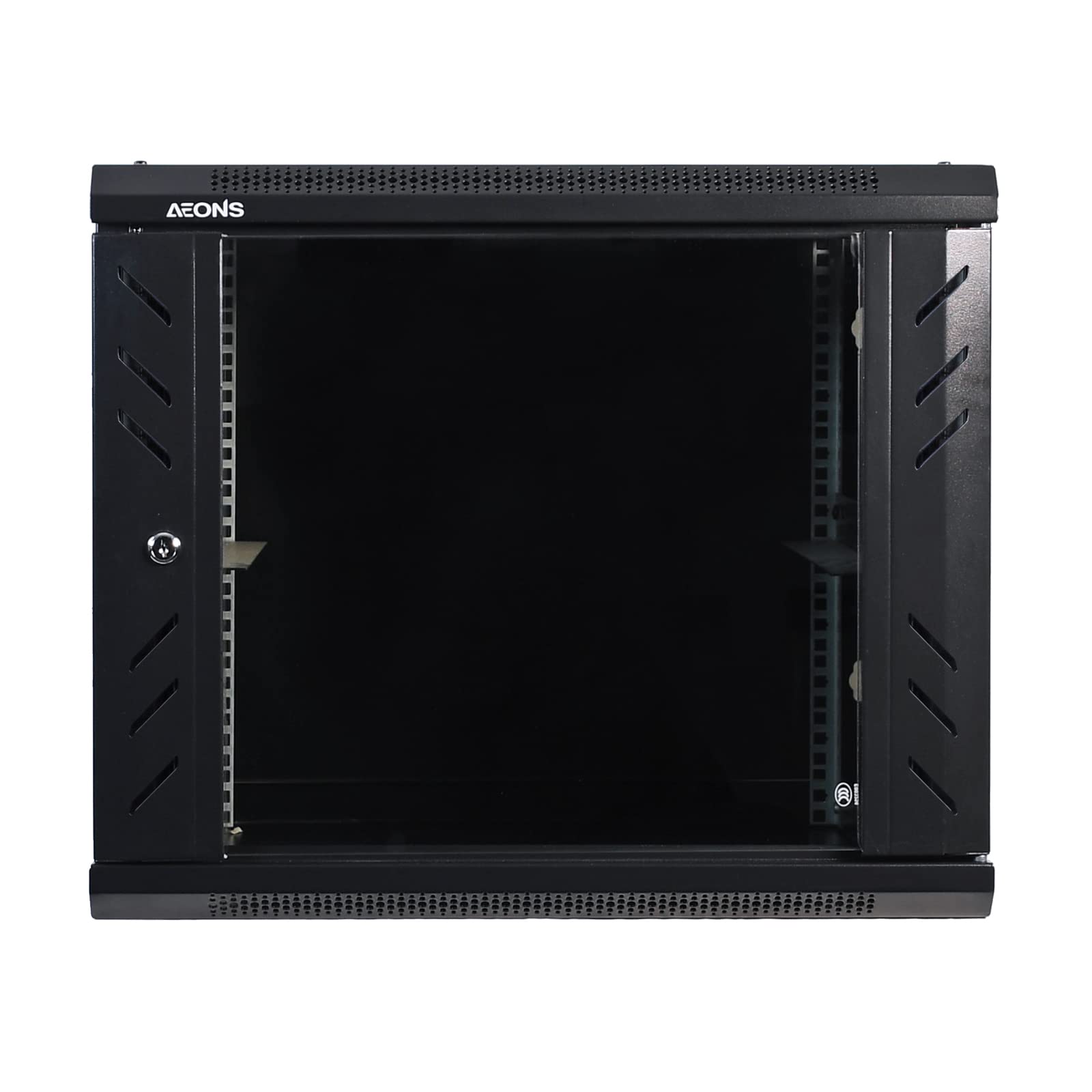 9U Professional Wall Mount Server Rack - 19-Inch Network Cabinet Enclosure, Low-Profile Black Design for Home Office & Data Center Organization