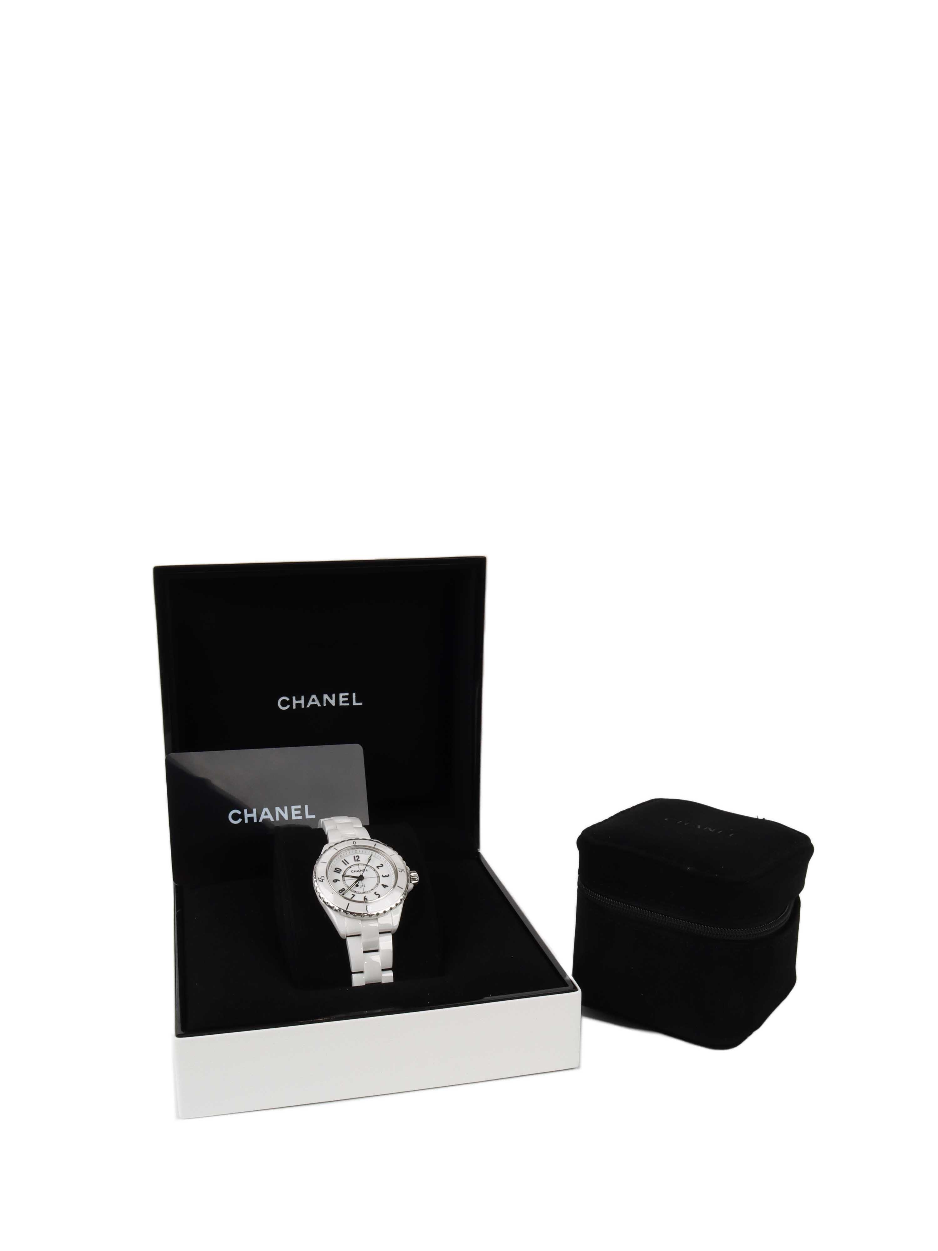 Chanel J12 White Ceramic & Steel 33mm Women's Watch - Luxury Swiss Timepiece for Everyday Wear & Special Occasions
