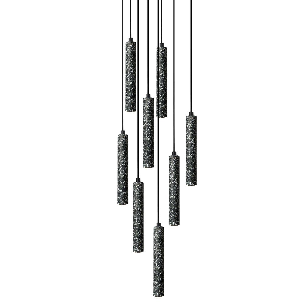 Modern Concrete Pendant Lights - Industrial Style Hanging Fixtures for Kitchen Island, Dining Room & Bedroom Lighting - Dimmable Edison Bulb Compatible