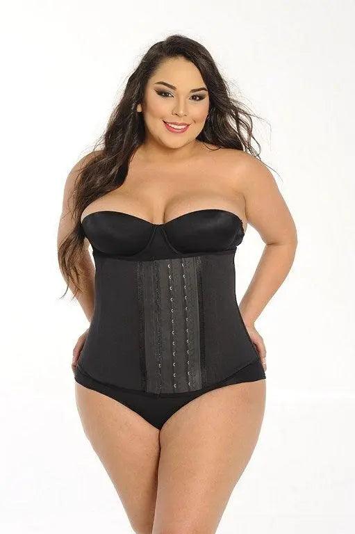 2024 Plus Size Black Waist Trainer for Women - High Compression Workout Corset for Tummy Control & Posture Support - Perfect for Gym, Yoga & Weight Loss