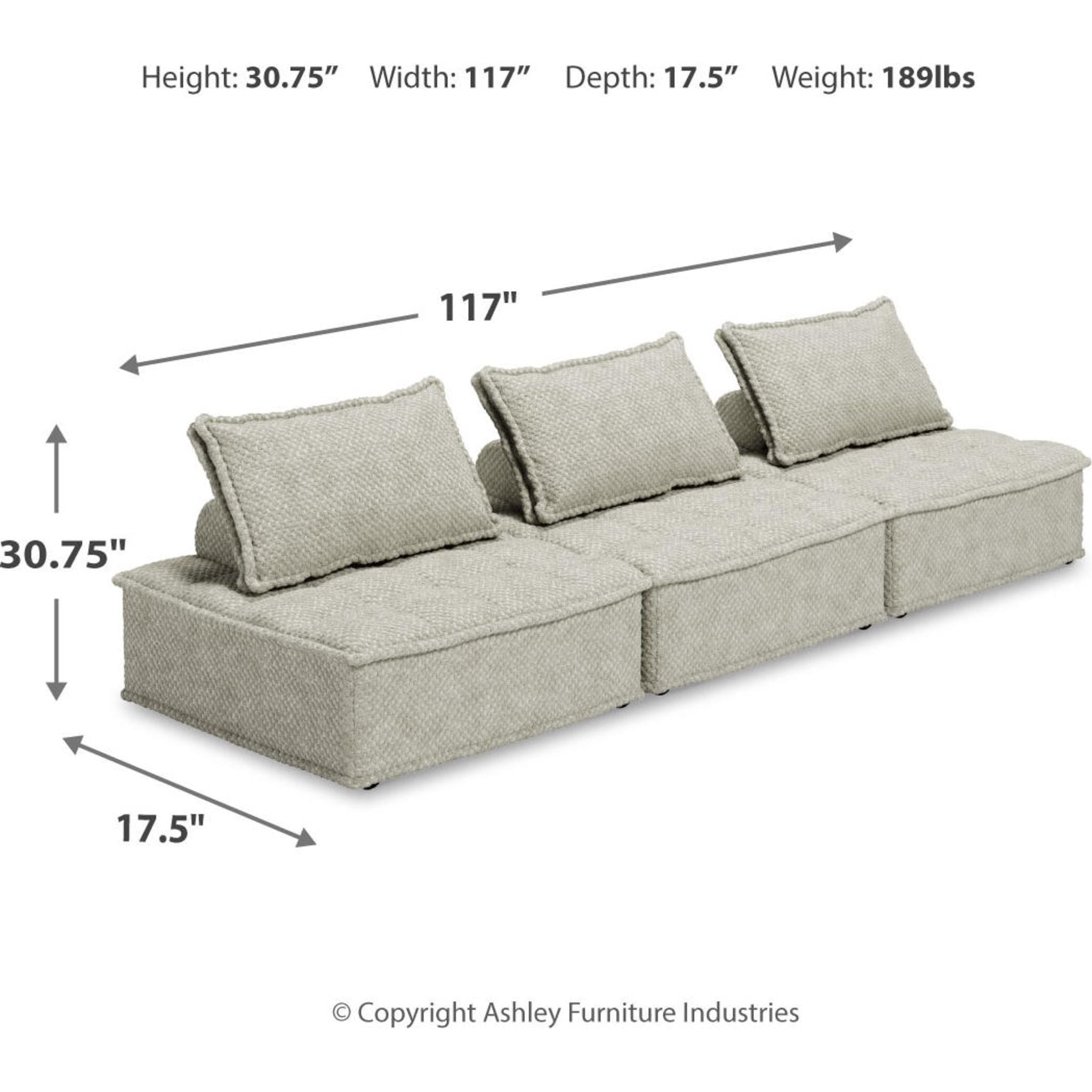 3-Piece Modular Sectional Sofa Set - Modern L-Shaped Couch for Living Room, Home Theater & Office - Soft Fabric Upholstery, Easy Assembly, Space-Saving Design
