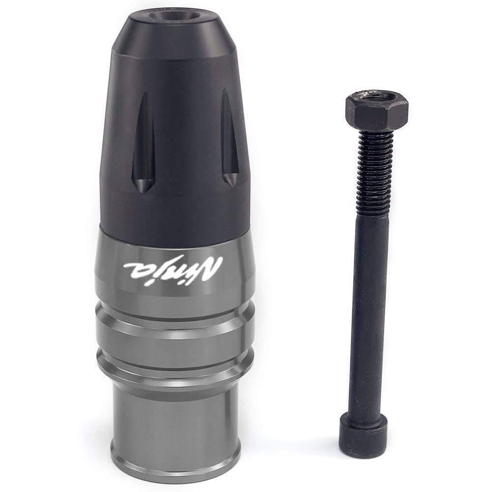 NINJA250 Motorcycle CNC Frame Crash Pads & Exhaust Sliders - Durable Crash Protectors with Custom Logo for Kawasaki Ninja 250 - Perfect for Street Riding, Track Days & Motorcycle Protection