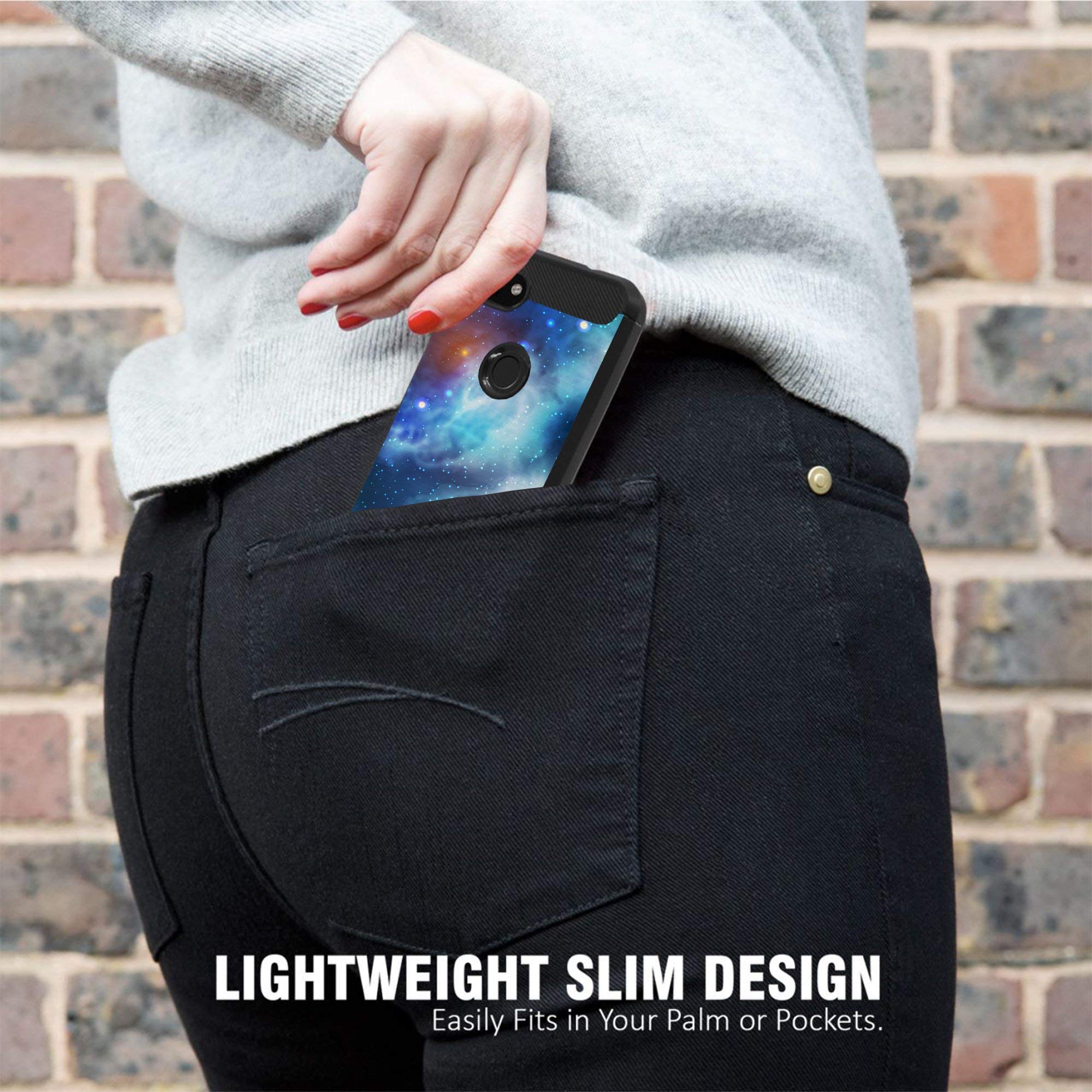 Google Pixel 3A Case - Slim TPU Cover with Scratch Protection & Galaxy Design for Daily Use