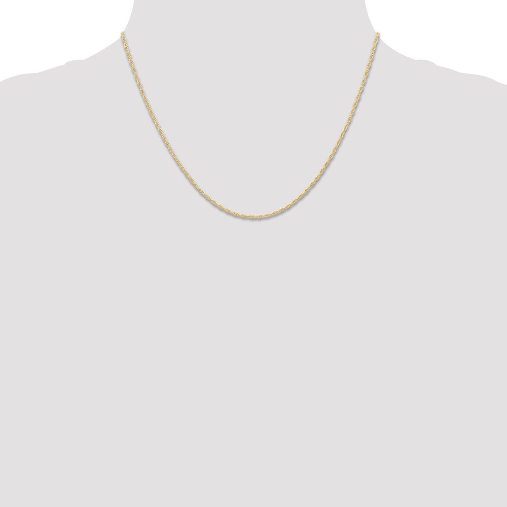 14K Solid Yellow Gold 1.15mm Cable Rope Chain Necklace for Women - Dainty & Elegant Jewelry Gift for Birthday, Anniversary, Valentine's Day