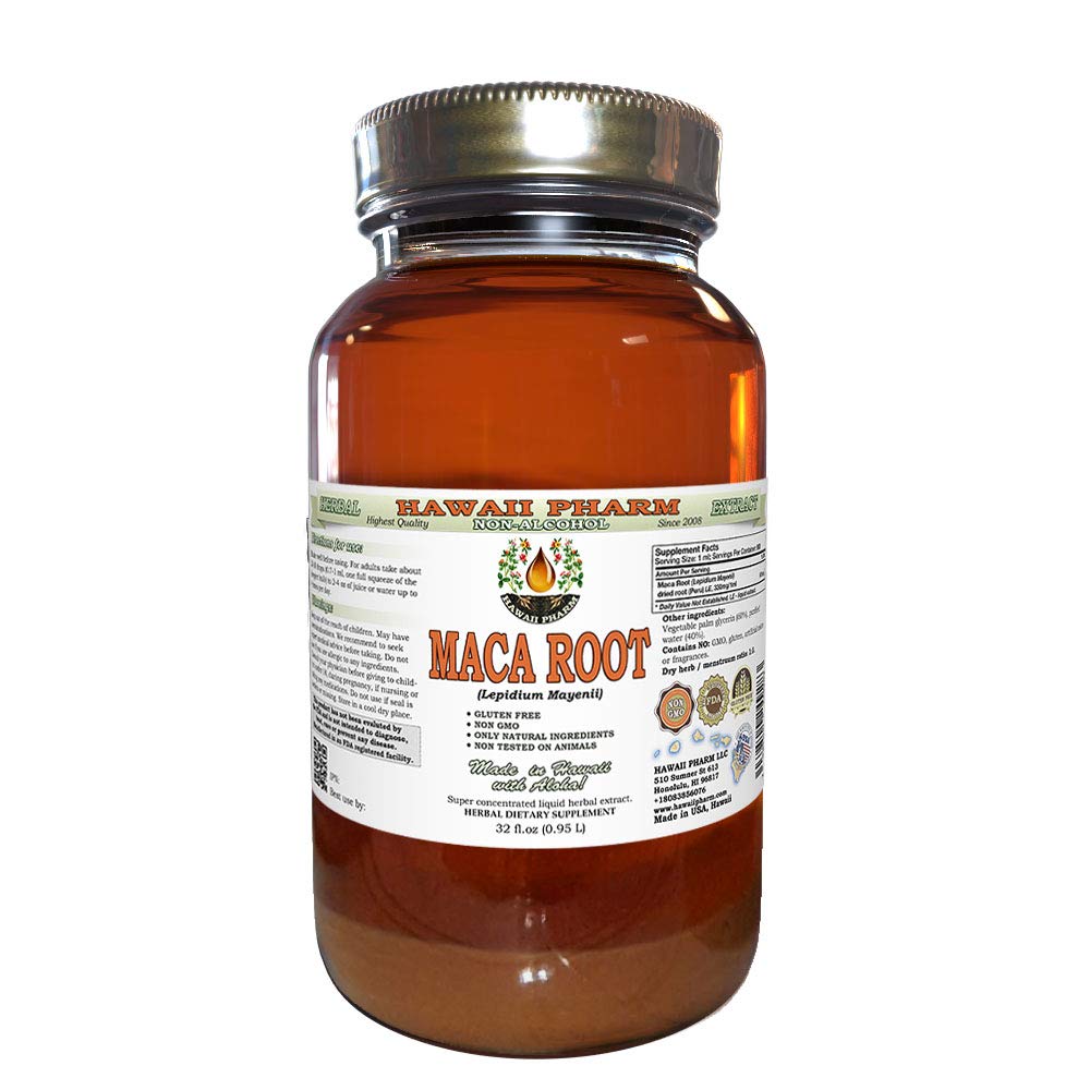 Organic Maca Root Alcohol-Free Liquid Extract (Lepidium Meyenii) - 32 oz Unfiltered Glycerite for Energy, Stamina & Hormone Balance - Perfect for Smoothies, Teas & Wellness Routines