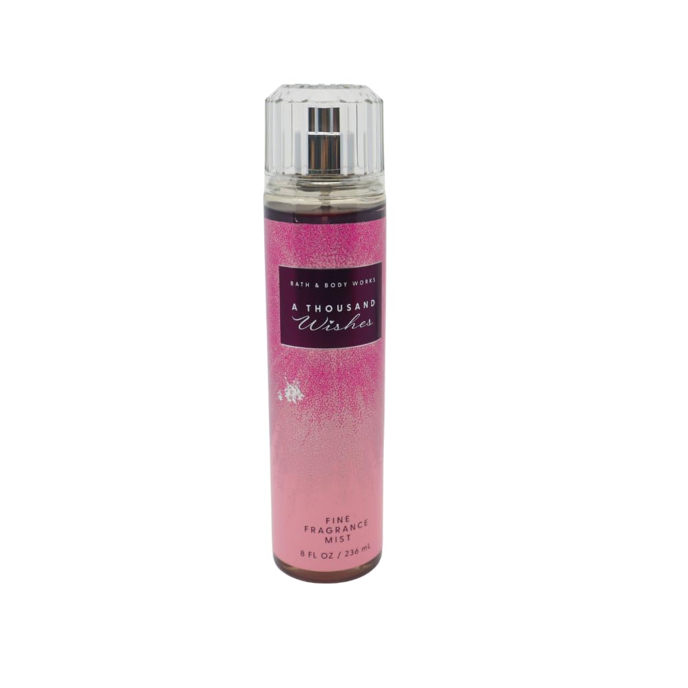 Bath & Body Works A THOUSAND WISHES 4-Piece Gift Set - Body Lotion, Shower Gel, Fragrance Mist & 3-Wick Candle with Silver Bag | Luxury Bath & Body Care Set for Women, Perfect Gift for Birthday, Anniversary & Holidays