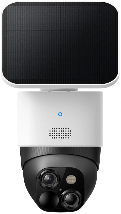 SoloCam S340 4K WiFi Security Camera with PTZ, Dual Lens & Solar Panel - Outdoor/Indoor Surveillance for Home & Business Use
