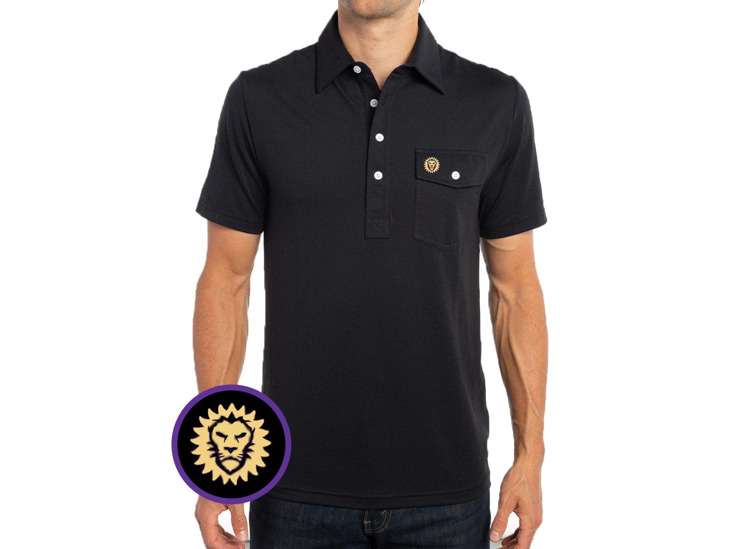 Orlando City SC Performance Players Shirt - Black Lion Soccer Jersey for Men | Authentic MLS Fan Gear for Game Day & Training