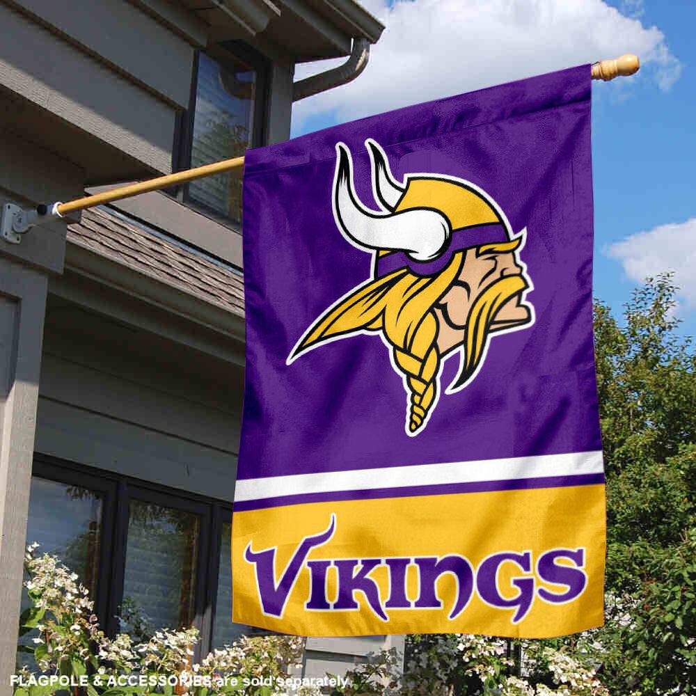 Minnesota Vikings Two-Sided House Flag - Officially Licensed NFL Team Banner for Outdoor & Game Day Decor