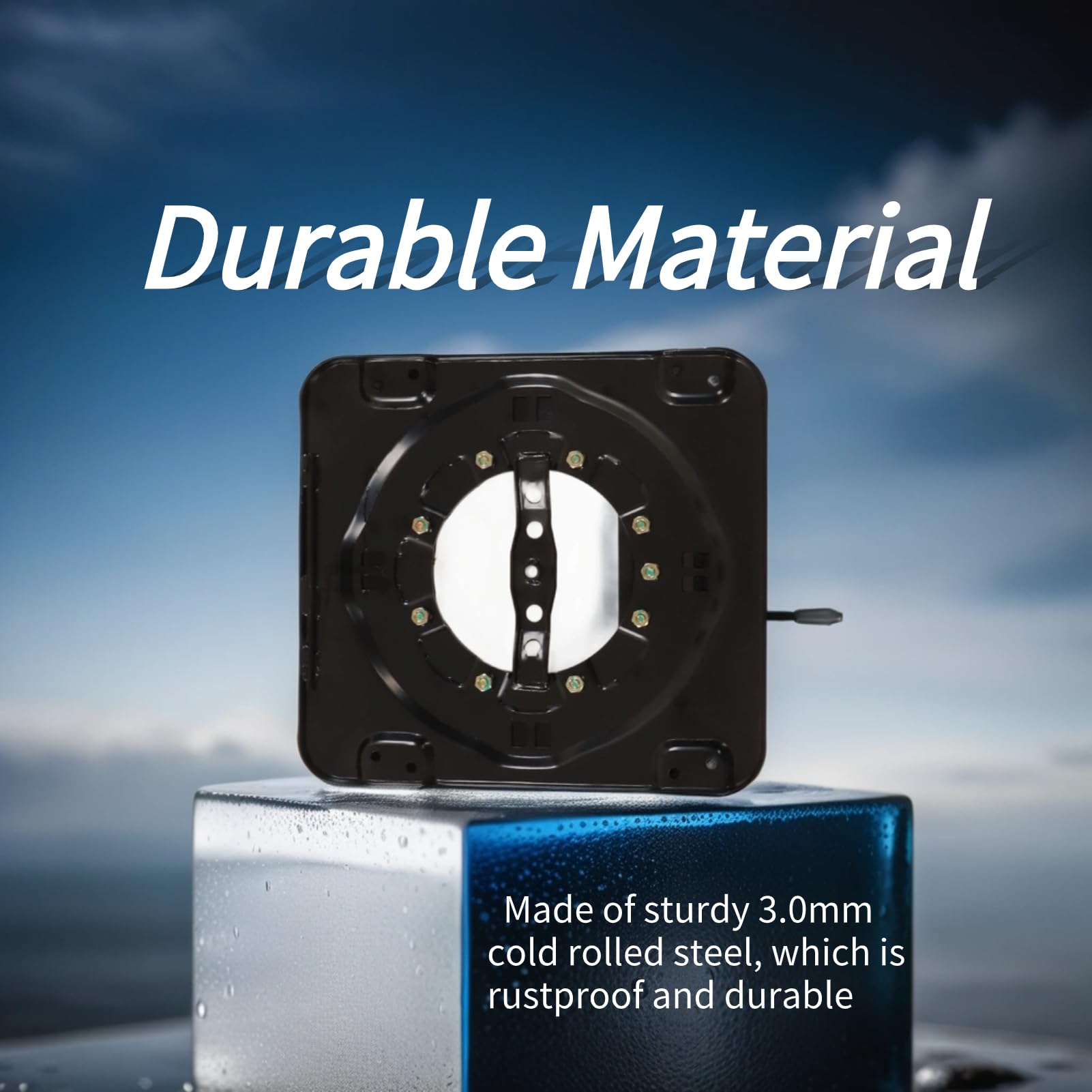 Heavy Duty 360 Degree Swivel Car Seat Base with 4-Way Locking System - 130kg Load Capacity Steel Plate Replacement for RV, Boat, Bus - Perfect for Comfortable Seating in Vehicles & Marine Applications