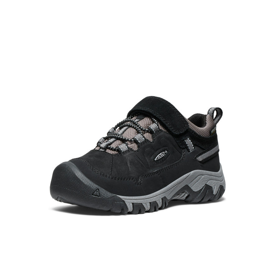 Little Kids' Targhee IV Waterproof Hiking Shoes - Black/Steel Grey | Outdoor Adventure Footwear for Boys & Girls | Perfect for Trail Hiking, Camping & Nature Walks
