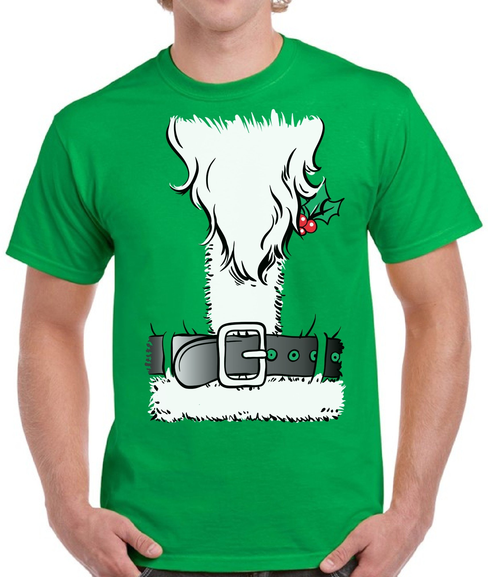 Santa Claus Costume T-Shirt for Men - Festive Christmas Shirt with Santa Suit Design - Perfect for Holiday Parties, Family Gatherings & Xmas Gift Giving