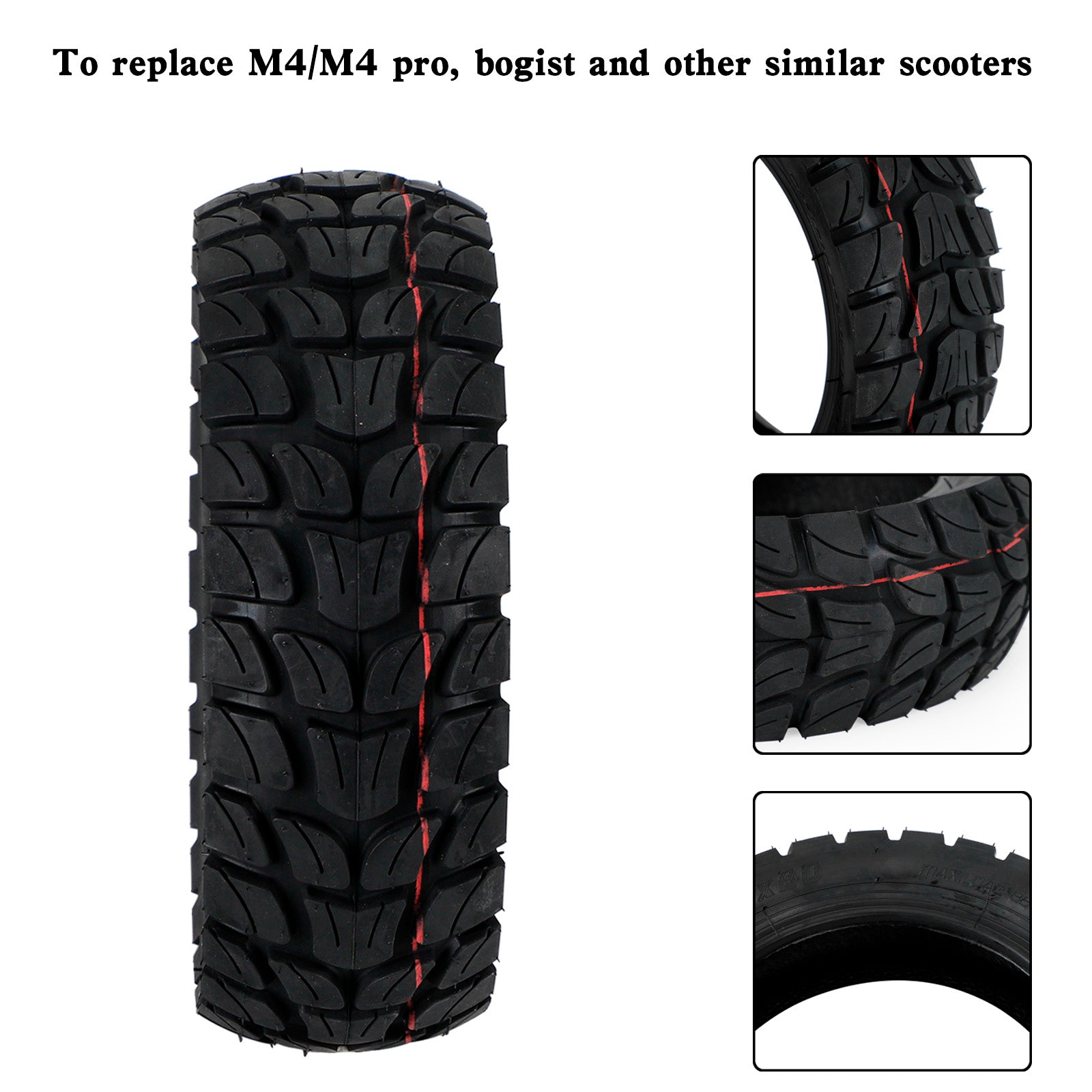 10x3.25-5.25x80 Off-Road Tires + Inner Tubes for KUGOO M4 Zero Electric Scooter - 80/65-6 Size - Perfect for Trail Riding, Commuting & Outdoor Adventures