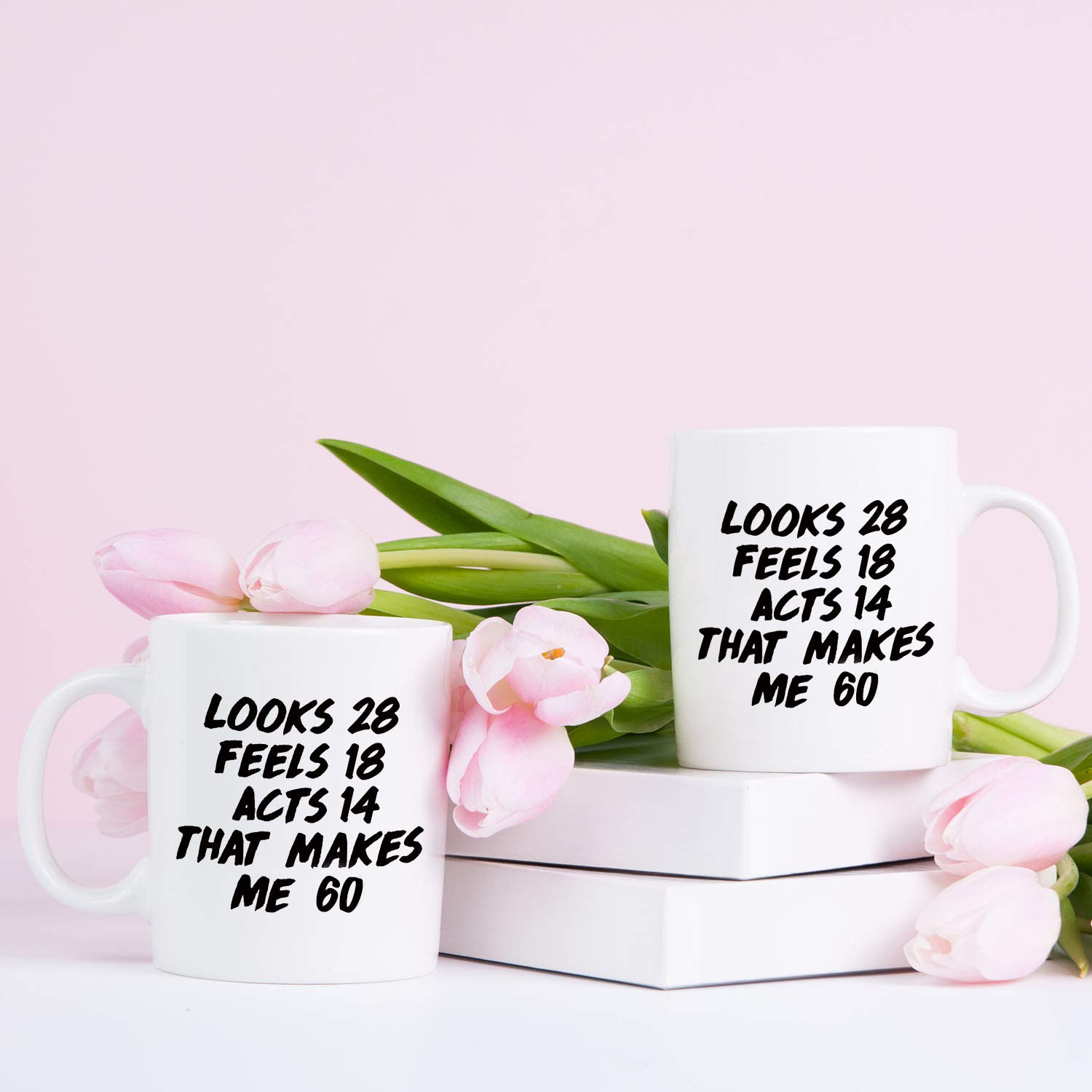 60th Birthday Gifts for Women 1959 - Funny 60 Years Old Birthday Coffee Mug for Mom, Wife, Sister, Friend - 11oz Ceramic Cup - Perfect Retirement Gift, Office Gift, Mother's Day Present