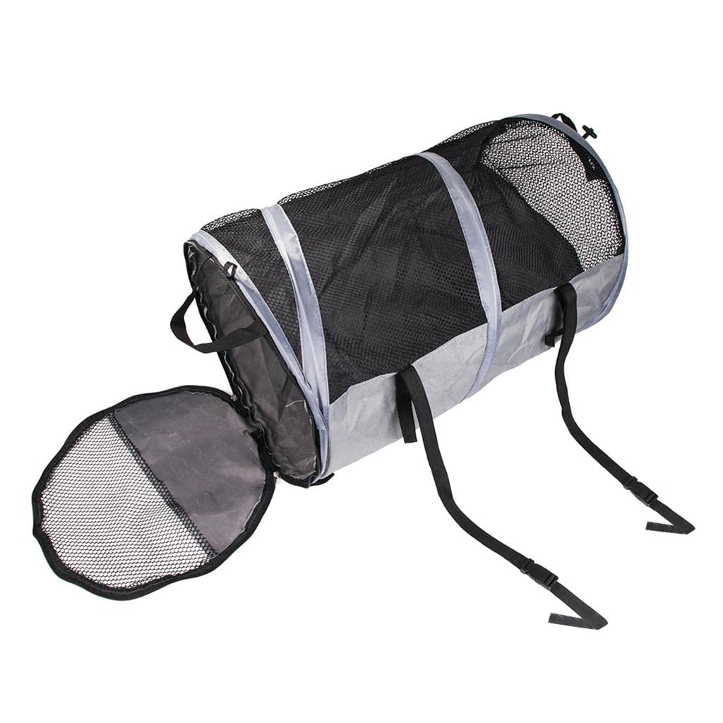 Enakshi Portable Folding Dog Carrier for Travel & Outdoor - Lightweight Pet Crate with Ventilation, Grey | Perfect for Airplane, Car Rides, Hiking & Vet Visits | Pet Supplies & Dog Accessories