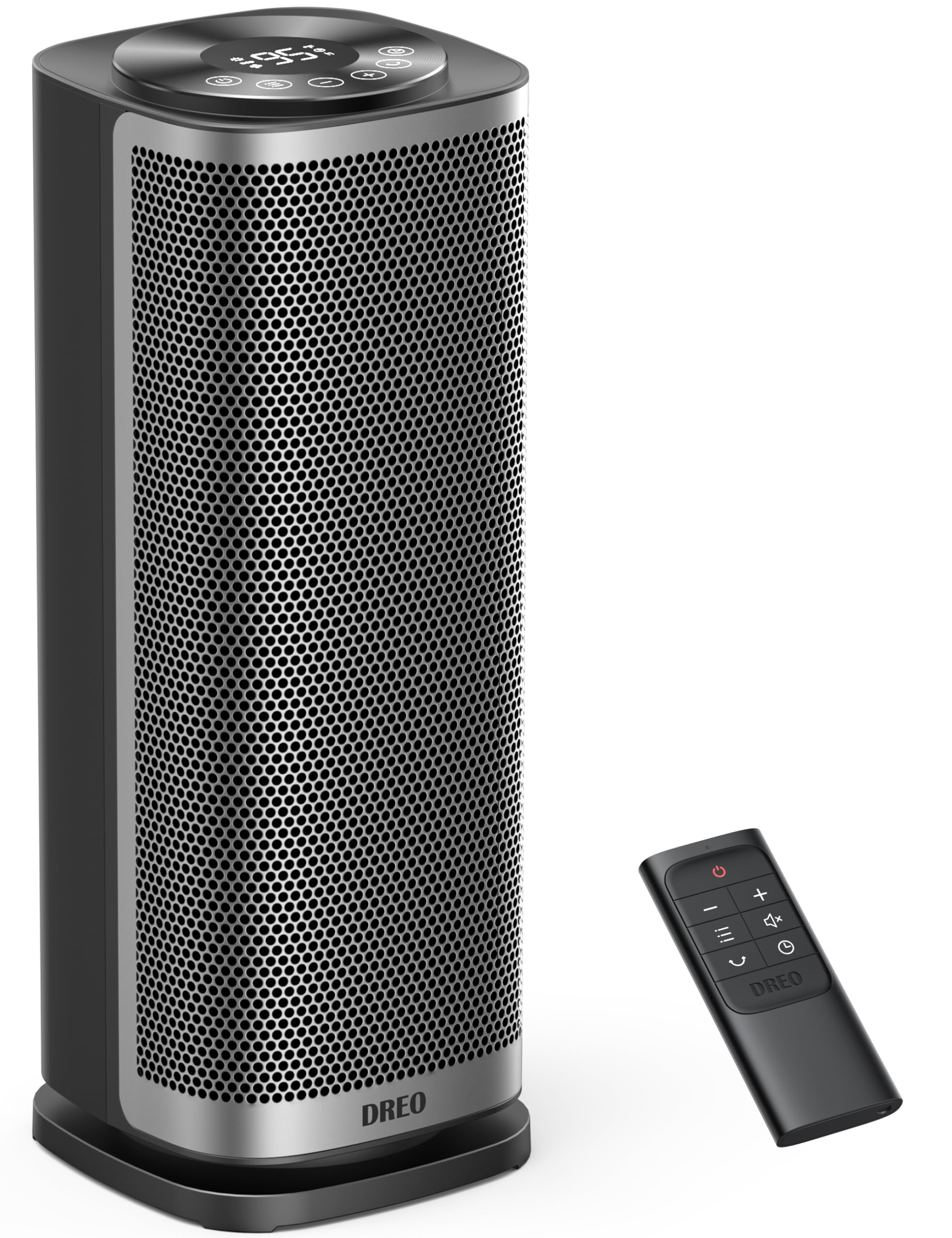 Dreo Ceramic Space Heater with 70° Oscillation - Fast Heating Electric Heater with Digital Thermostat, Remote Control & 1-12H Timer - Overheat Protection for Bedroom, Office & Large Indoor Rooms - Perfect for Winter Home & Workspace Heating