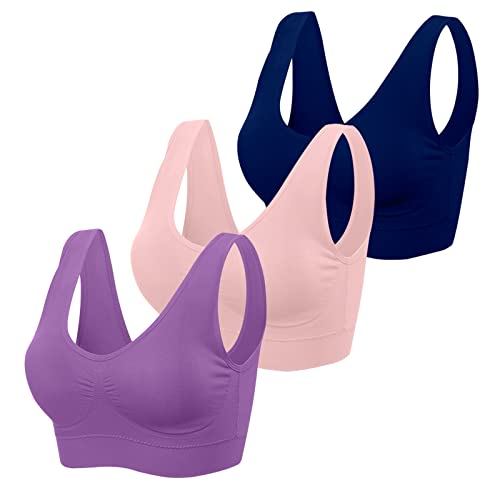 3pack:pink+purple+navy