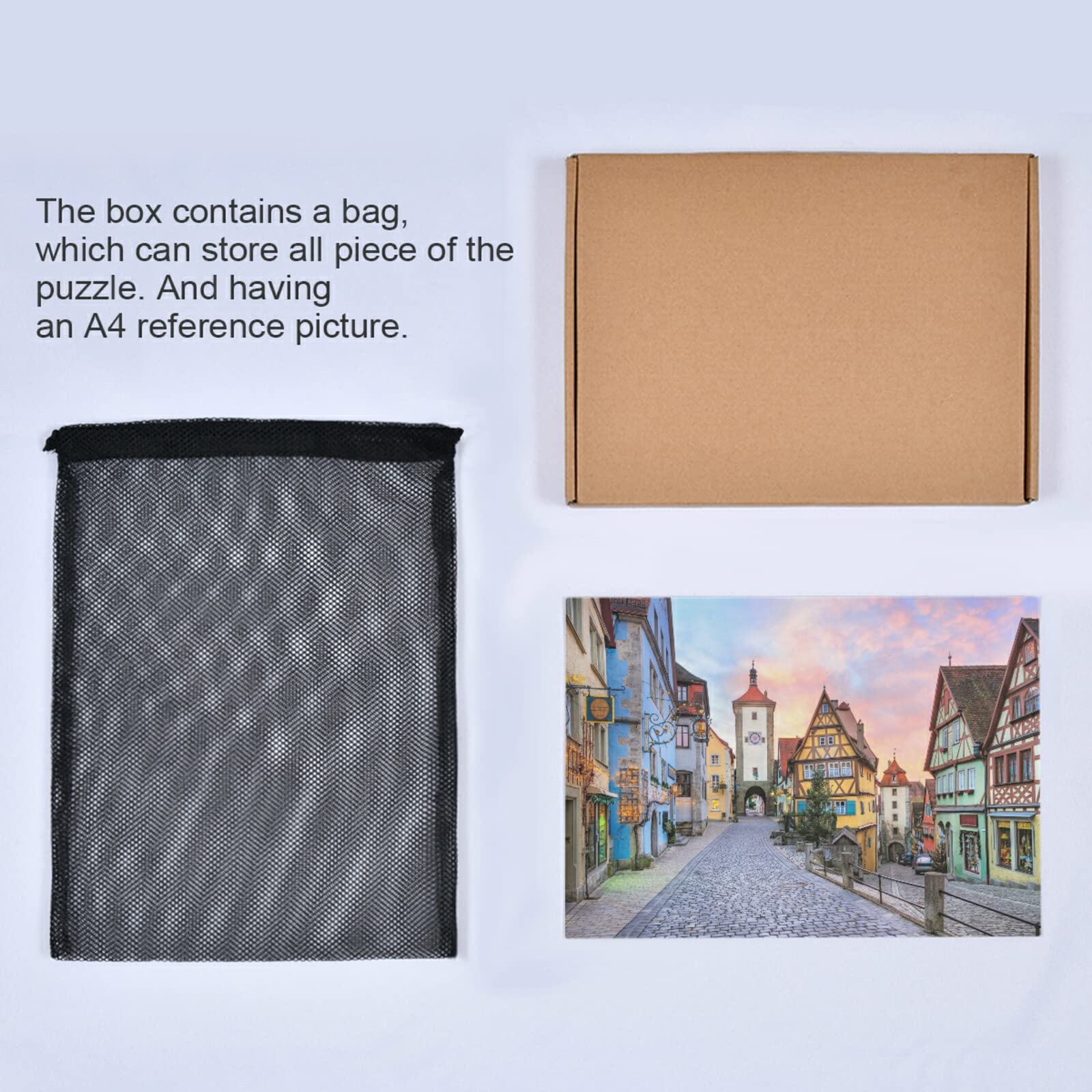 500 Piece Rothenburg Germany Jigsaw Puzzle for Adults – Challenging Scenic Puzzle for Relaxation & Stress Relief – Perfect for Family Game Night & Home Decor