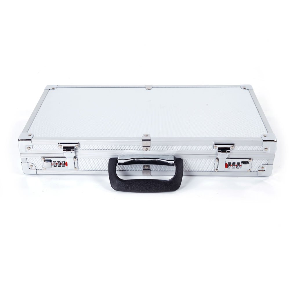 Kcelarec Aluminum Gun Lock Box with Key - Secure Handgun Storage Case for Pistols, Firearms & Valuables - Ideal for Home, Travel & Vehicle Safety