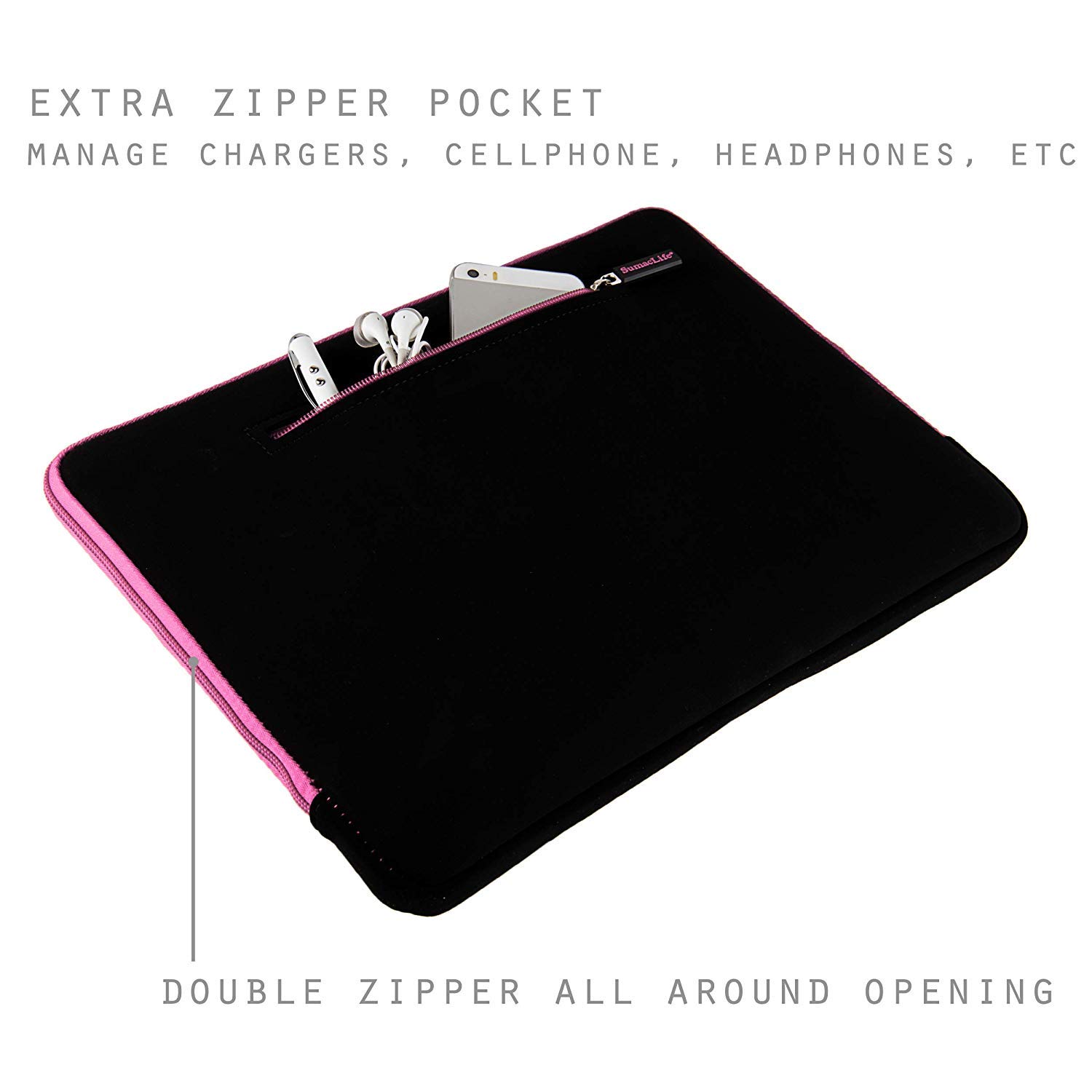 Waterproof 13 Inch Laptop Sleeve Case for MacBook Air Pro, HP, Dell, Acer - Perfect for Travel, School & Office Protection