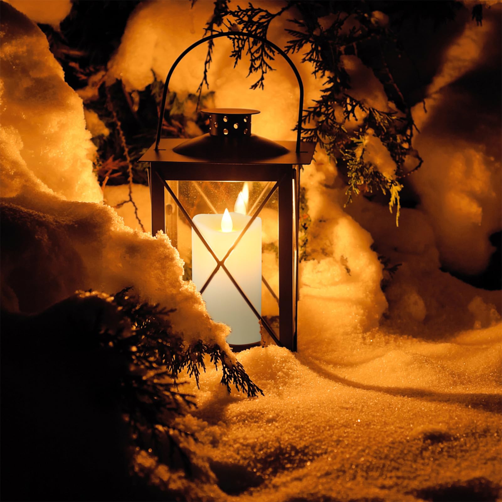 Aignis Flameless LED Candles with Remote & Timer - Set of 2 Realistic Wax-Like Pillar Candles (2.95