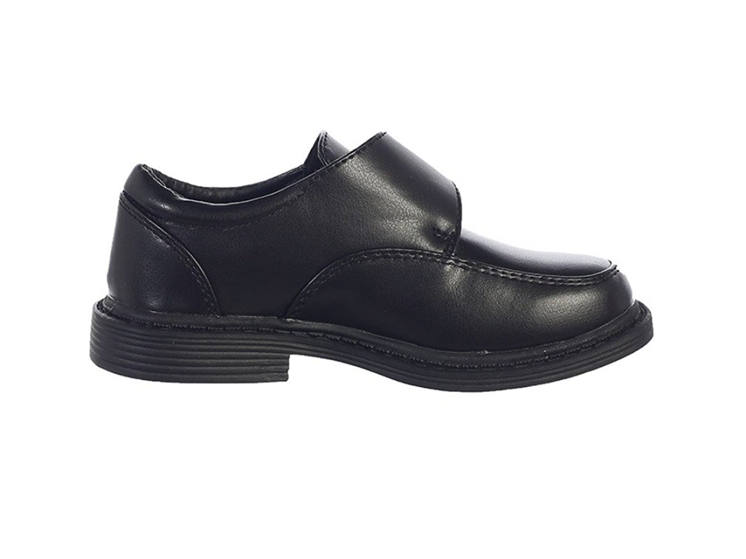 Boys Matte Dress Shoes with Velcro Strap - Comfortable Formal Shoes for Kids - Perfect for Weddings, School Events & Special Occasions