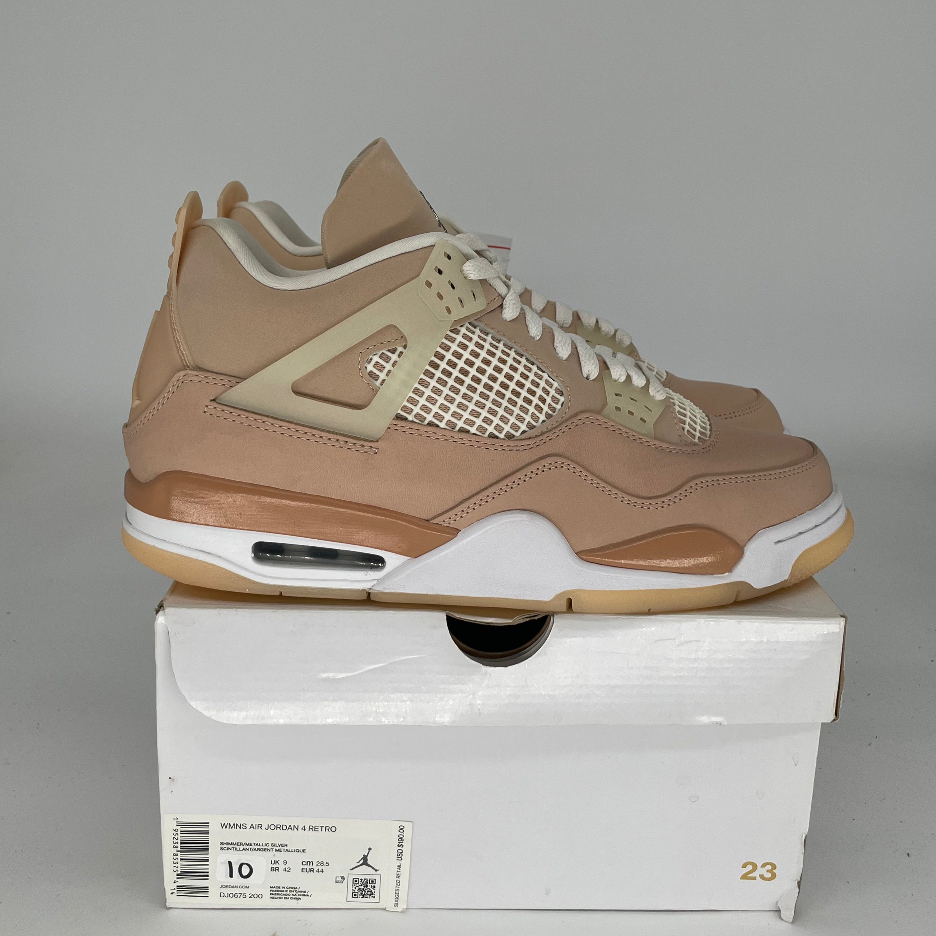 AIR JORDAN 4 SHIMMER Women's Basketball Shoes - Size 10/11.5W (DJ0675-200) - Perfect for Streetwear Fashion & Court Performance