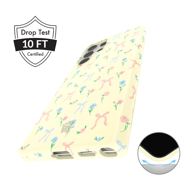 Buttercup Bows Cute Floral Samsung Phone Case - Protective Slim Fit Cover for Samsung Galaxy S23/S22/S21 - Perfect Gift for Women & Girls, Ideal for Everyday Use, Work & School
