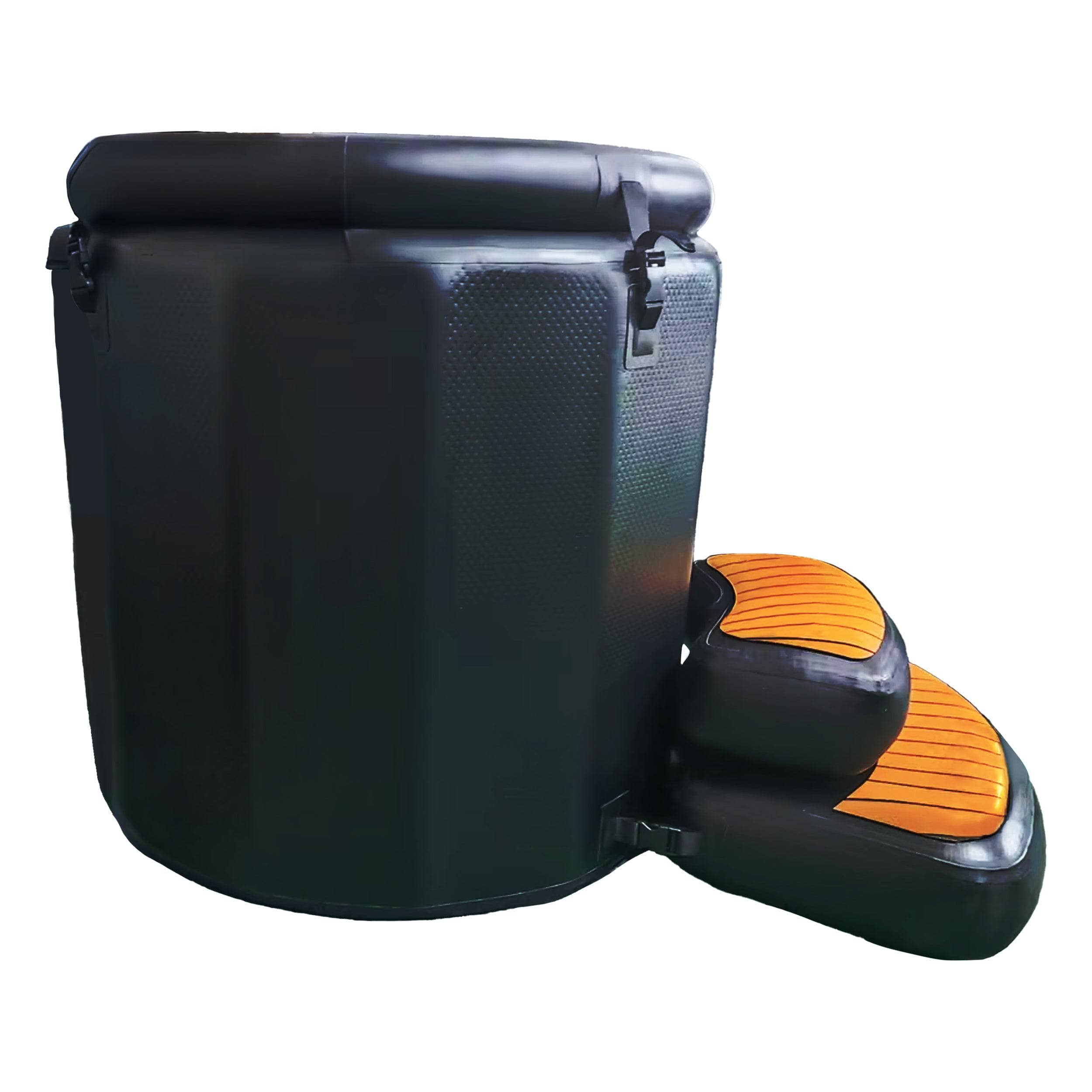 Premium Black Quad Inflatable Cold Plunge Tub for Athletes - Portable Ice Bath for Muscle Recovery, Hydrotherapy & Cryotherapy - Perfect for Post-Workout, Sports Training & Home Spa Relaxation