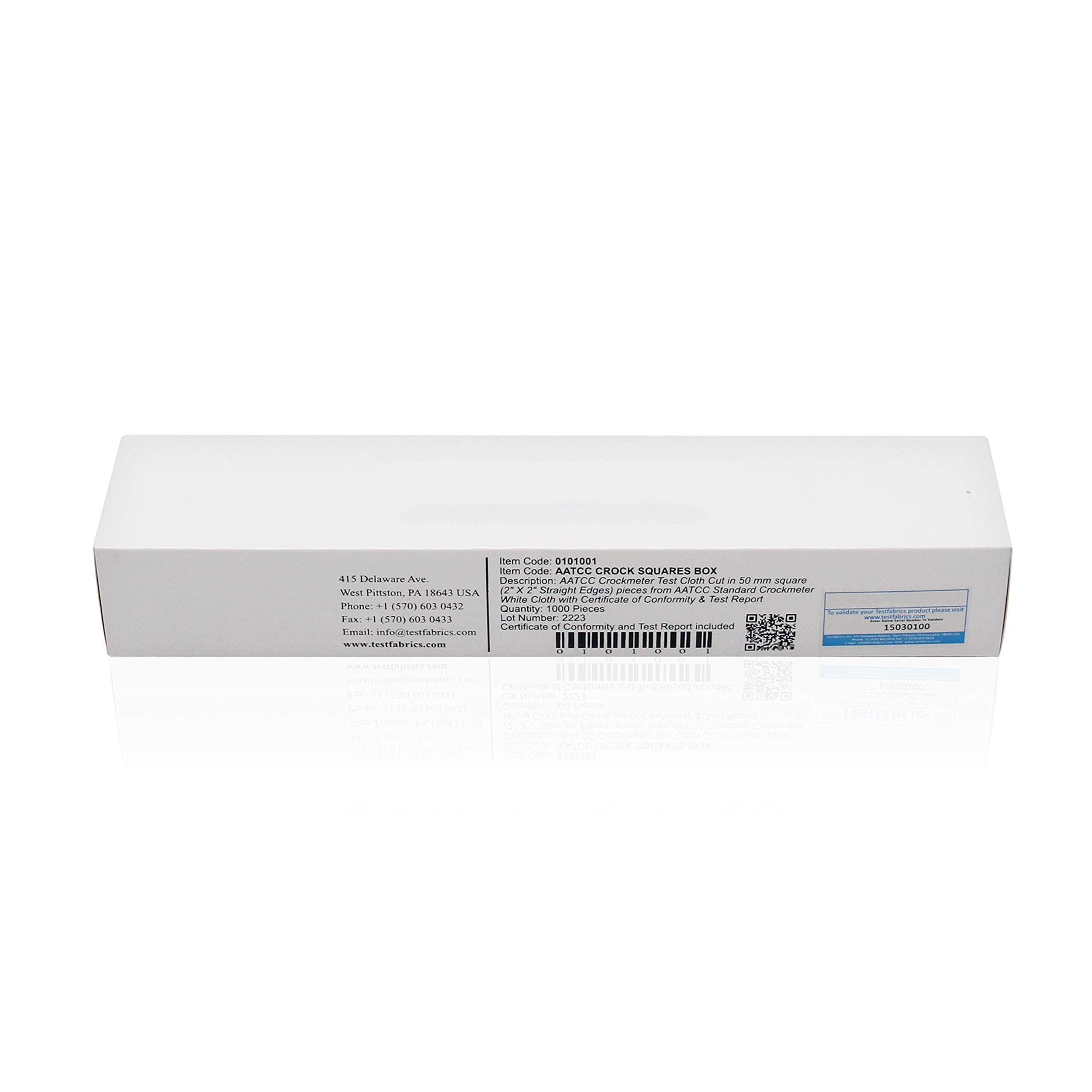 CGOLDENWALL 2x2 Inch Test Fabric Squares for Dry & Wet Rubbing Fastness Tester - 1000pcs (5 Pack) - Ideal for Textile Quality Control, Color Fastness Testing in Labs & Manufacturing